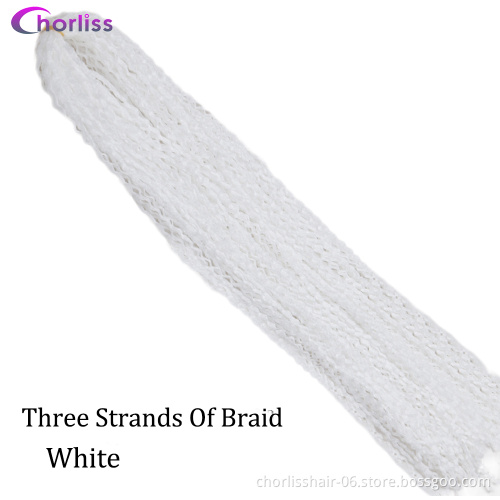 Wholesale Purple Long Pre Strenched Kinky Curly Heat Resistant Micro Crochet Braids Synthetic Extensions Crochet Braiding Hair